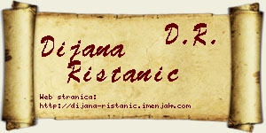 Dijana Ristanić vizit kartica